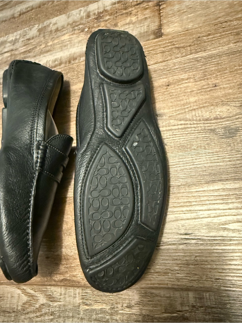 Coach Black Leather Penny Loafers for Men - Picture 2 of 6